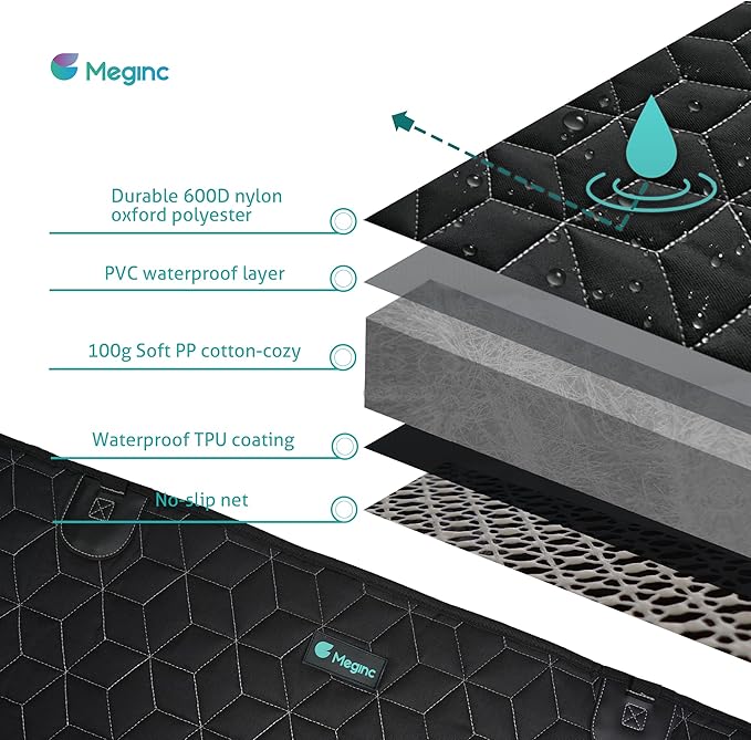 Dog Seat Covers for SUV Back Seat 100%Waterproof Dog SUV,600D Heavy