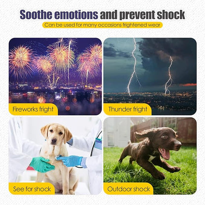 Dog Anxiety Jacket, Dog Shirt with Turtleneck, Breathable Calming Vest, Indoor and Outdoor Separated Pet Jacket (Navy blue, X-Large)