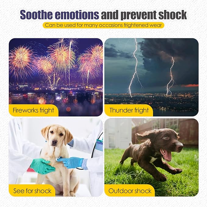 Dog Anxiety Jacket, Dog Shirt with Turtleneck, Breathable Calming Vest, Indoor and Outdoor Separated Pet Jacket (Navy blue, Medium)