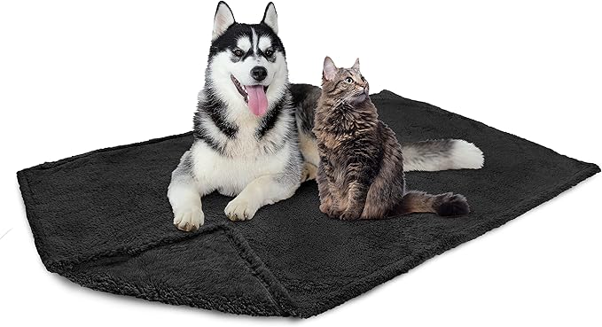PetAmi Fluffy Waterproof Dog Blanket for Bed Large Dogs 90x90)