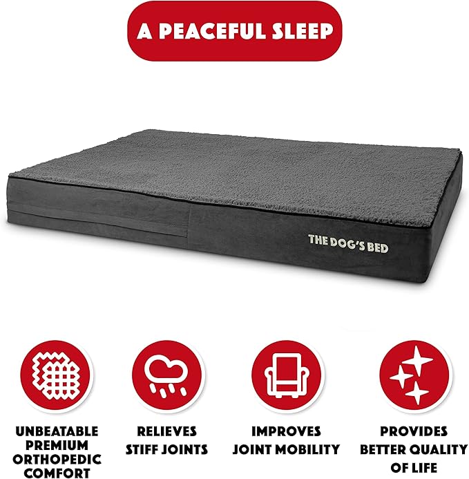 The Dog’s Bed Orthopedic Memory Foam Dog Bed 54x36, Pain