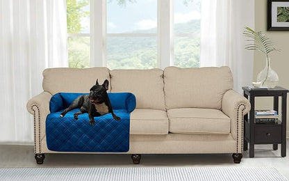 Brilliant Sunshine Premium Blue Silky Velvet Pet Sofa Bed