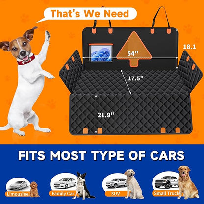 MDQ Dog Car Seat Cover for Pets 100% Waterproof Dog Car Hammock 600D Heavy