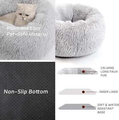 Calming Dog Bed for Cats and Small Dogs 15.7'')