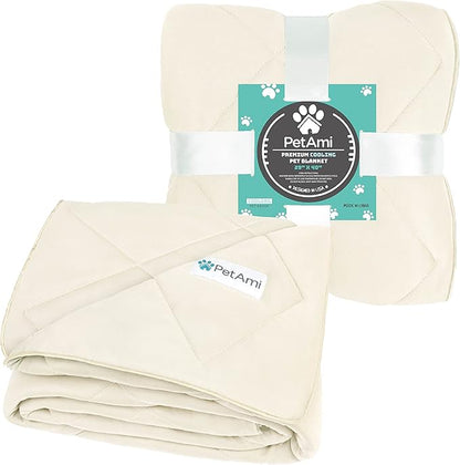 PetAmi Premium Cooling Dog Blanket 40x60, Beige