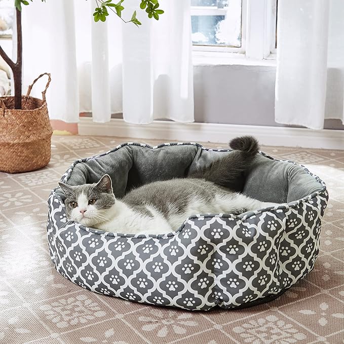 LUCKITTY Cat Bed S(20"x19"x6"),15LBS PET)