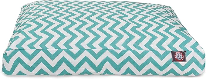 Teal Chevron Small Rectangle Indoor Outdoor Pet Dog
