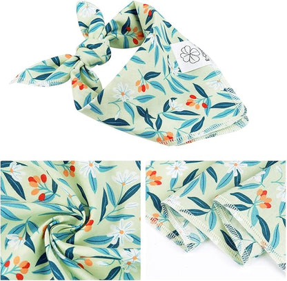 E-Clover Dog Bandanas & Matching Scrunchie Set Girl