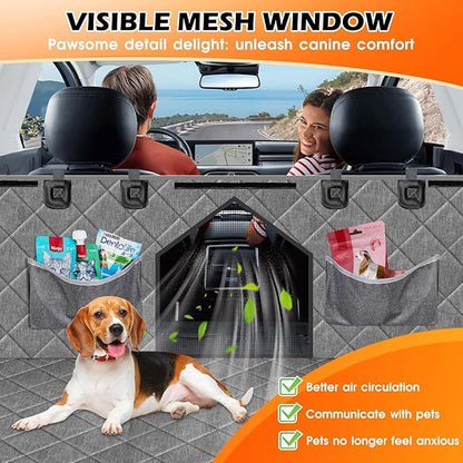 Dog Car Seat Cover for Back Seat 100% Waterproof
