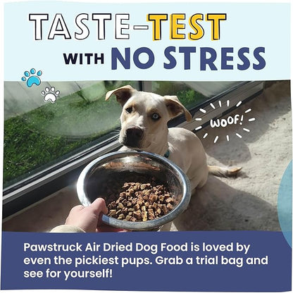 Pawstruck All Natural Air Dried Dog Food w/Real Fish - Grain Free, Made in USA, Non-GMO & Vet Recommended - High Protein Limited Ingredient Full-Feed - for All Breeds & Ages - 2.5oz Trial Bag