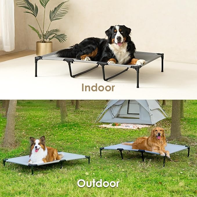 EHEYCIGA 50 Inch Elevated Dog Cot Beds for Extra Large Dogs
