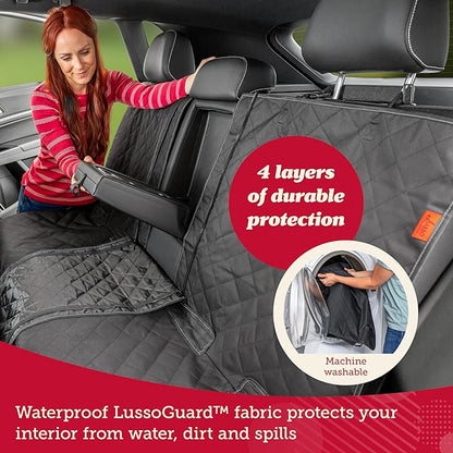 Lusso Gear Dog Car Seat Cover for Back Seat 100% Waterproof,