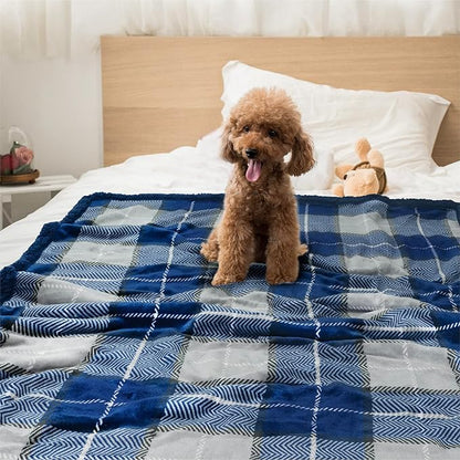 PetAmi WATERPROOF Dog Blanket for Medium Large Dog 60x40 Plaid