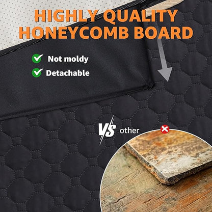 LOOBANI Hard Bottom Car Seat Cover for Dogs: Back Seat Extender for Dogs