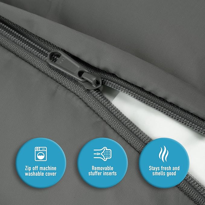 Canine Creations Cozy Pet Bed by Arlee Home & Pet Orthopedic Eco-Friendly Oval Durable Chew Resistant Washable Pet Bed for Medium and Large Large Dogs