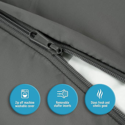 Canine Creations Cozy Pet Bed by Arlee Home & Pet Orthopedic Eco-Friendly Oval Durable Chew Resistant Washable Pet Bed for Medium and Large Large Dogs