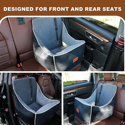 Dog Car Seat for Small/Medium Dogs 35lbs（Darkgray）