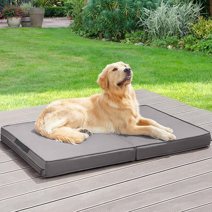 RRPETHOME Waterproof Outdoor Dog Beds Large Sized Dog
