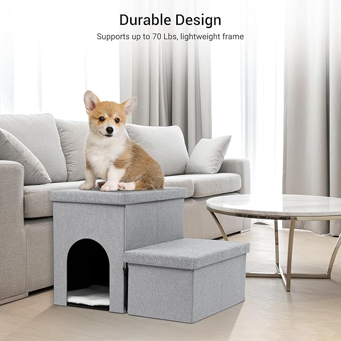 Heeyoo Dog Stairs for Small Dogs 2-Step Pet