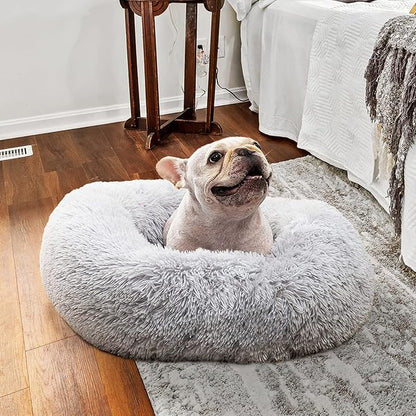 Calming Dog Bed for Small Dogs Round Fluffy
