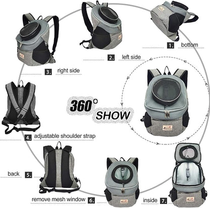 Pet Dog Carrier Backpack Adjustable Breathable Front Pack
