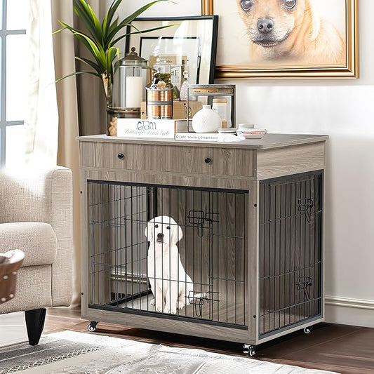 NicBex Dog Crate Furniture 31.7" L