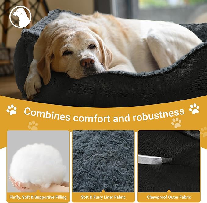 HOMBYS Indestructible Dog Bed Chew Proof Dog Bed for Aggressive Chewers Leakproof-20X19X6