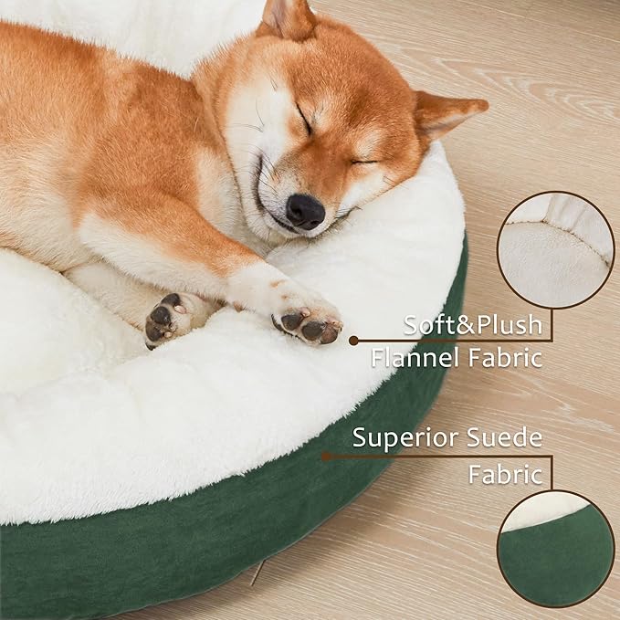 Love's cabin Round Donut Cat and Dog Cushion Bed 30in Pet