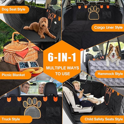 2024 Upgraded Dog Car Seat Cover 480lbs), Supports 4 Dogs