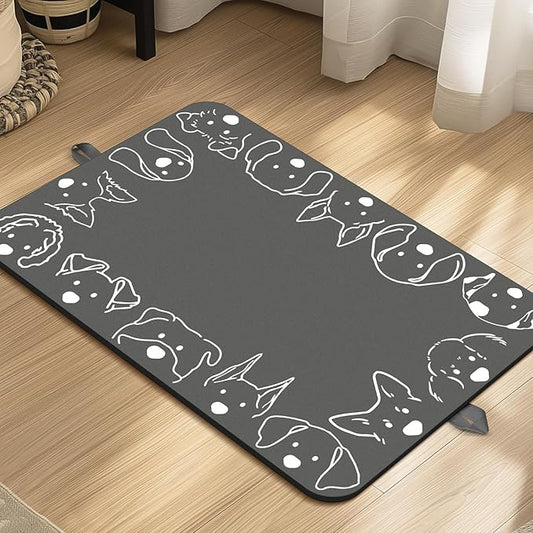 Pet Feeding Mat-Absorbent Dog Food Mat for Water Spill 12"*19"