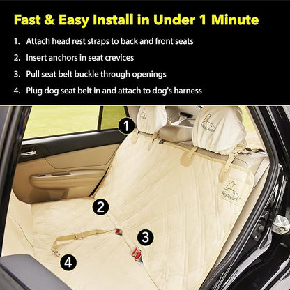 Meadowlark XL Premium Dog Car Seat Cover for Back Seat