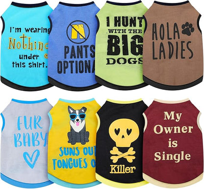 8 Pieces Dog Shirts