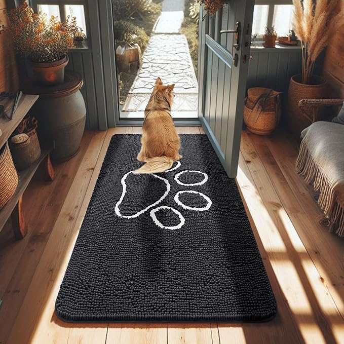 smiry Dog Door Mat for Muddy Paws (48x30 Inches,