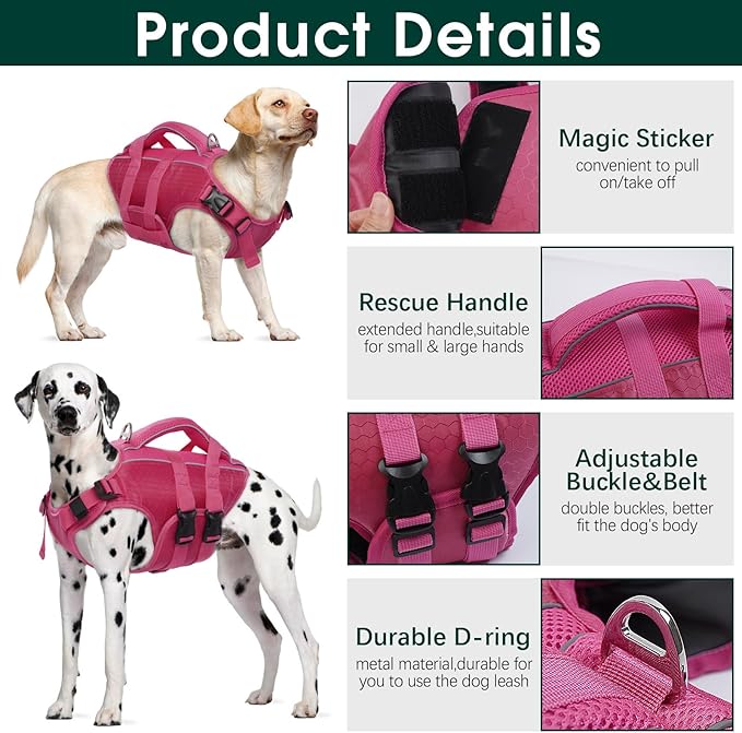 Kuoser Dog Life Jacket High Flotation