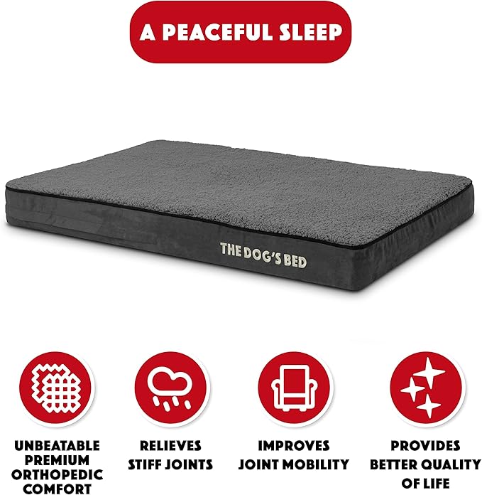 The Dog’s Bed Orthopedic Memory Foam Dog Bed 40x25x4, Pain