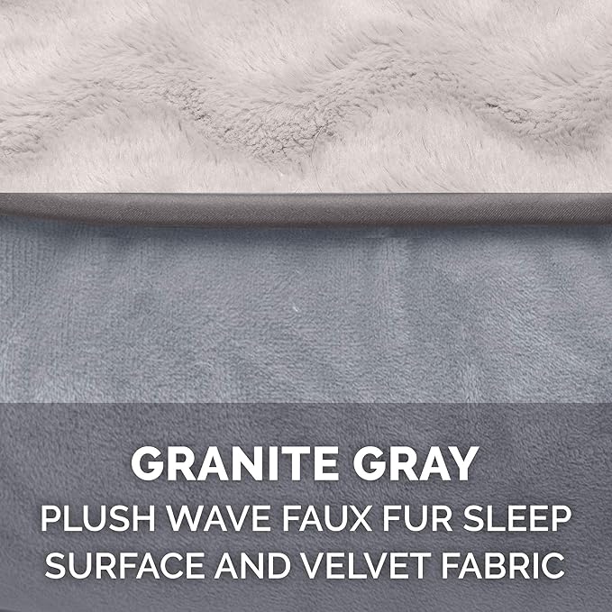 Furhaven Replacement Dog Bed Cover Perfect Comfort Plush & Velvet Waves Sofa-Style