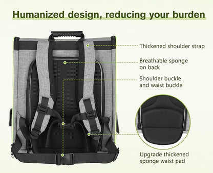 Pecute Pet Carrier Backpack, Large Cat Carrier Backpack, Expandable Cat Backpack with Breathable Mesh for Medium Large Cats, and Small Dogs, Dog Backpack Carrier for Travel Hiking