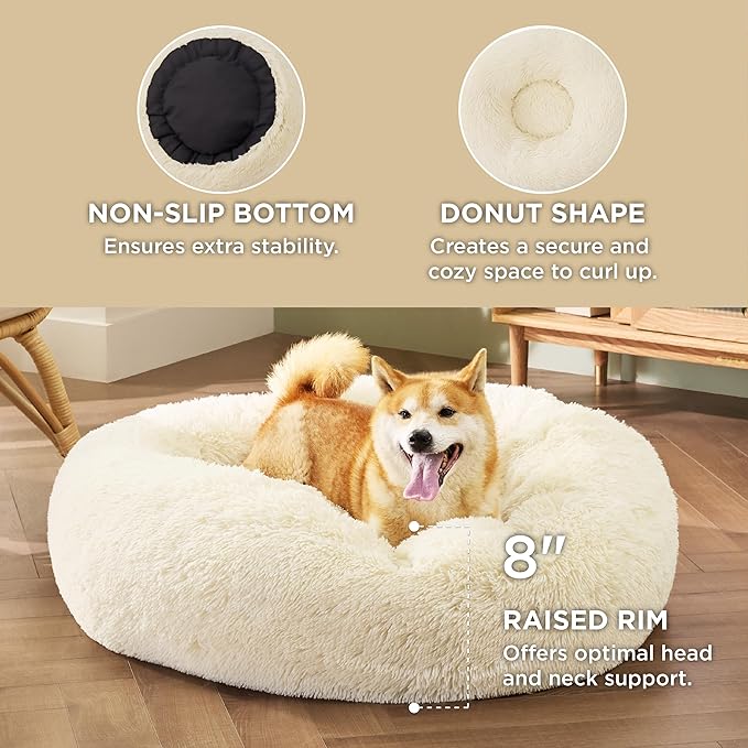 Bedsure Calming Dog Bed for Medium Dogs 45 lbs 30 inches