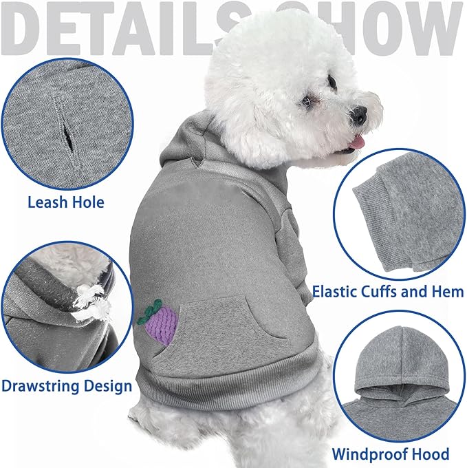 SCENEREAL Dog Hoodie Sweaters for Small Medium Large size Dogs