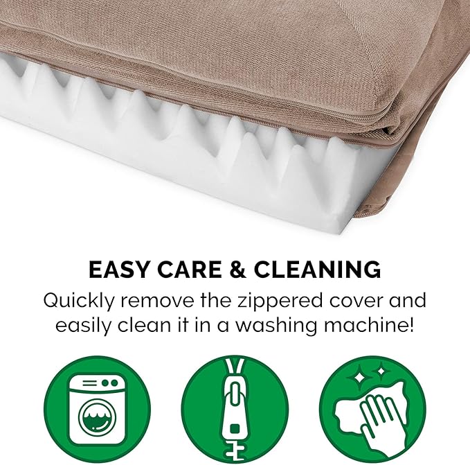 Furhaven Orthopedic Dog Bed for Large Dogs w/ Removable Bolsters & Washable Cover 95 lbs