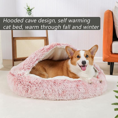 Cat Beds for Indoor Cats Cave&Calming Dog Beds 20 inch,