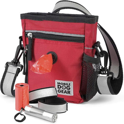 Mobile Dog Gear, Small Dog Walking Bag, Day or Night Reflective, 6 x 7 Inches