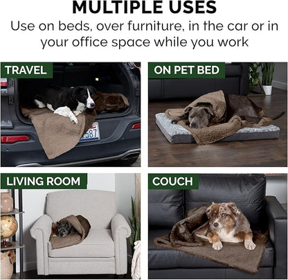 Furhaven Waterproof & Self-Warming Throw Blanket for Dogs & Indoor Cats