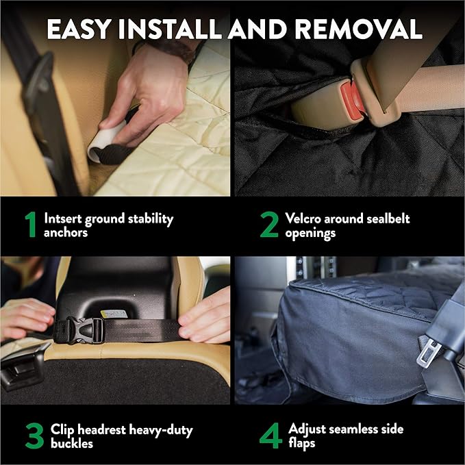 Plush Paws Products Premium Rear Car Seat Protector w/ Hammock