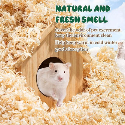 Sukh 14 OZ Aspen Hamster Bedding - Aspen Shavings Pet Supplies Bedding and Litter for Guinea Pig Rabbit Snake Enclosure Horse Bunny Hedgehog Chicken Coop Reptile Chinchilla Small Animal