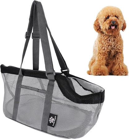 Dog Cat Carrier Bag Breathable Pet Tote Bag Lightweight Easy Carrying Handbag Portable Outdoor Dog Carrier Foldable Pet Shoulder Bag Comfortable Sided Dog Purse for Travel