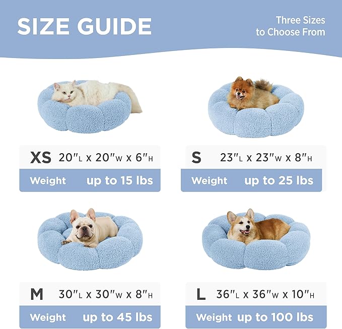 Lesure Calming Cat Beds for Indoor Cats 15 lbs, 20"