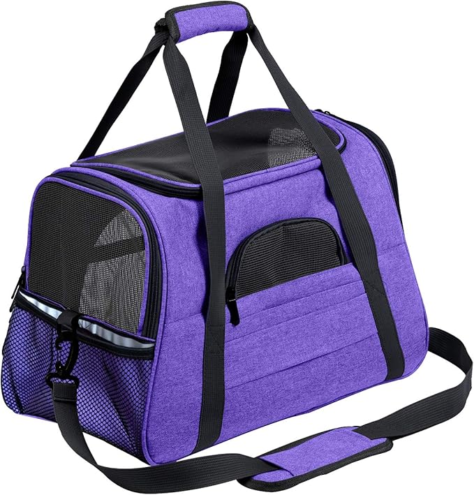 Prodigen Cat Carrier Dog Carrier for Medium Dogs Dog Travel Crate Soft Slided Collapsible Pet Travel Carrier, Large (20.5" W x 13.5" H x 10" D)