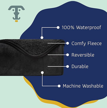 Premium Soft Dog/Cat Waterproof Blanket – Soft Sherpa Fleece 60x80)