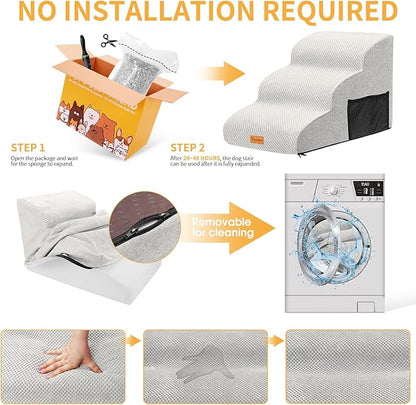 Topmart 3 Tiers Foam Dog Ramps/Steps